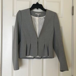 044 H&M Gray Peplum Blazer